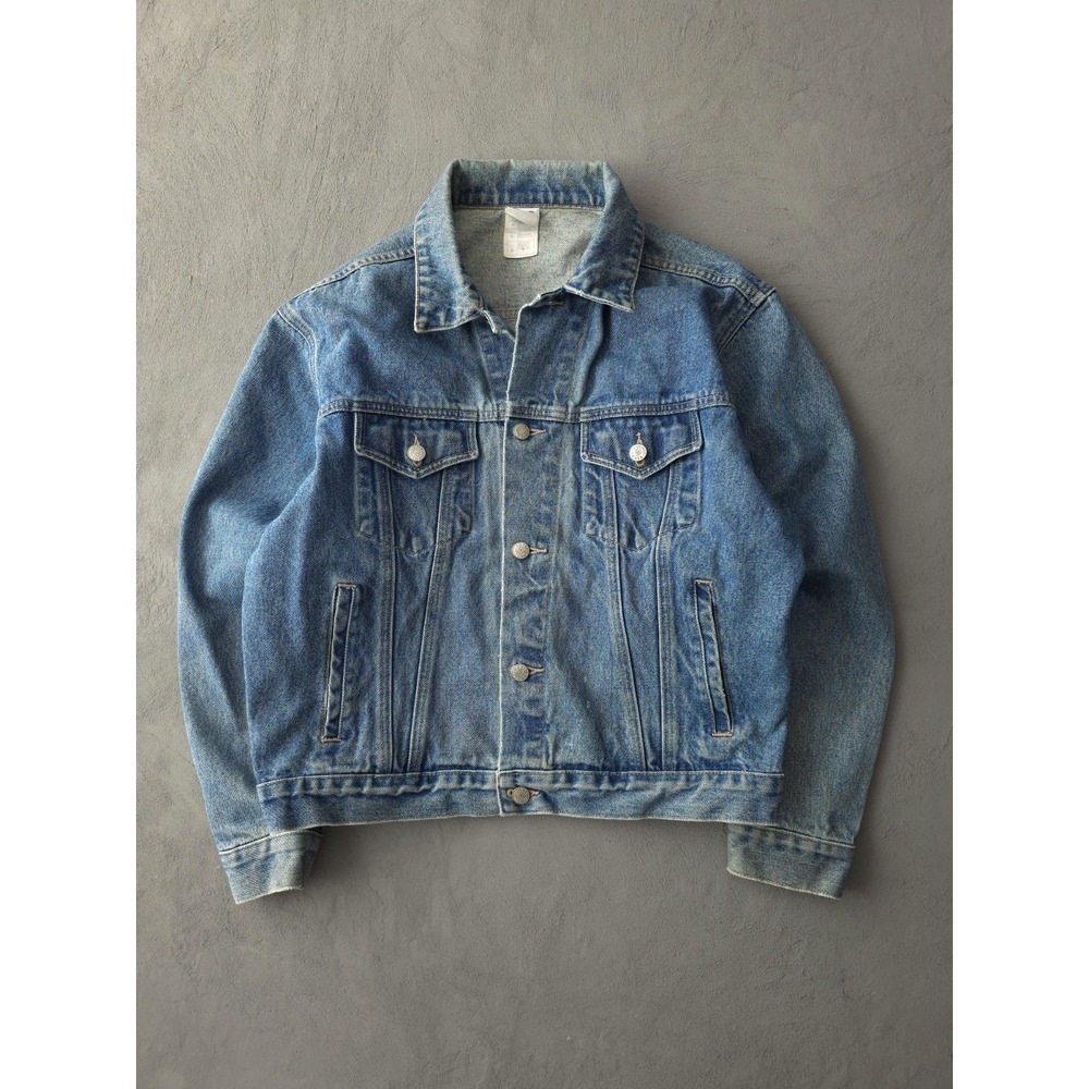 Vintage 90s Warner Bros. Looney Tunes Taz Bugs Bunny Denim Jean Jacket S - Picture 2 of 11
